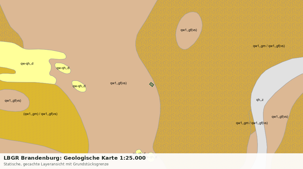 Statische Kartenansicht: LBGR Brandenburg: Geologische Karte 1:25.000