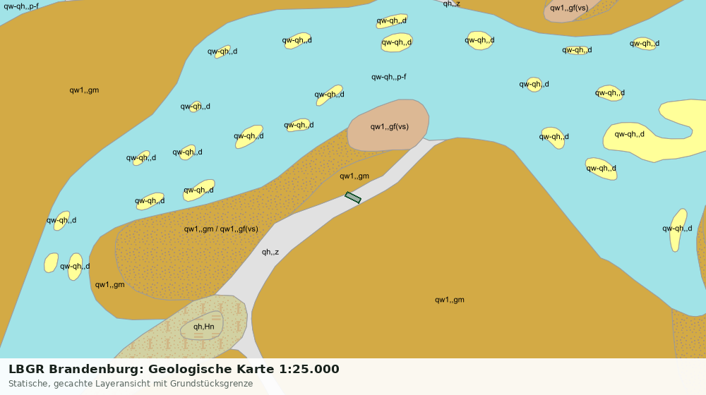 Statische Kartenansicht: LBGR Brandenburg: Geologische Karte 1:25.000
