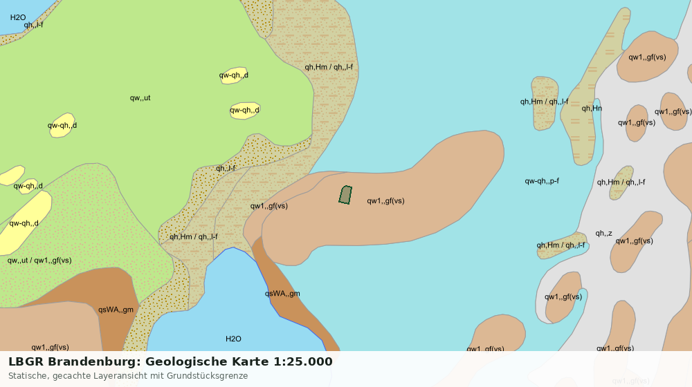 Statische Kartenansicht: LBGR Brandenburg: Geologische Karte 1:25.000
