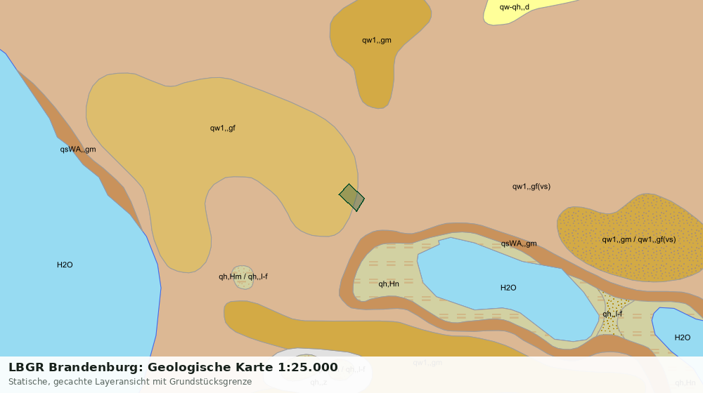 Statische Kartenansicht: LBGR Brandenburg: Geologische Karte 1:25.000