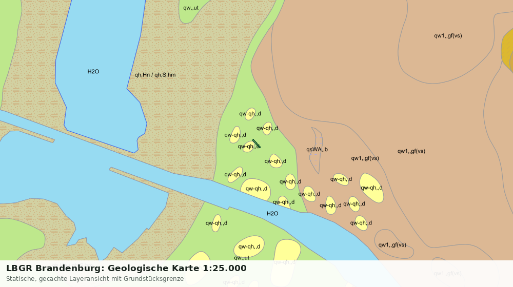 Statische Kartenansicht: LBGR Brandenburg: Geologische Karte 1:25.000