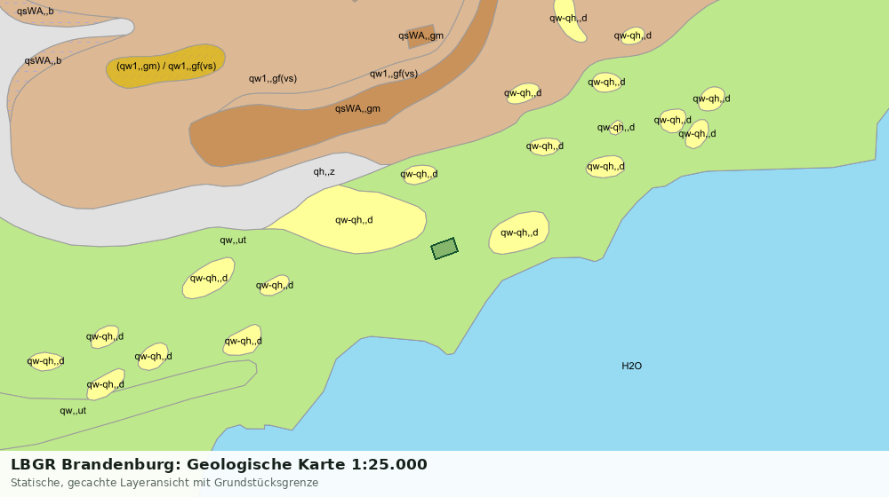 Statische Kartenansicht: LBGR Brandenburg: Geologische Karte 1:25.000