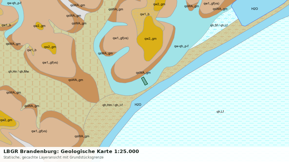 Statische Kartenansicht: LBGR Brandenburg: Geologische Karte 1:25.000