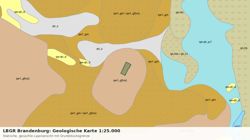 Statische Kartenansicht: LBGR Brandenburg: Geologische Karte 1:25.000