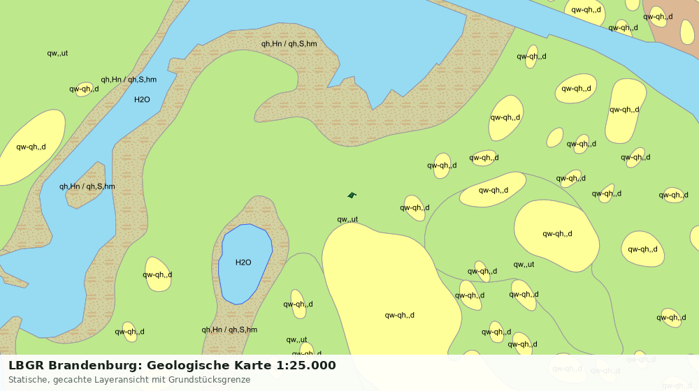 Statische Kartenansicht: LBGR Brandenburg: Geologische Karte 1:25.000
