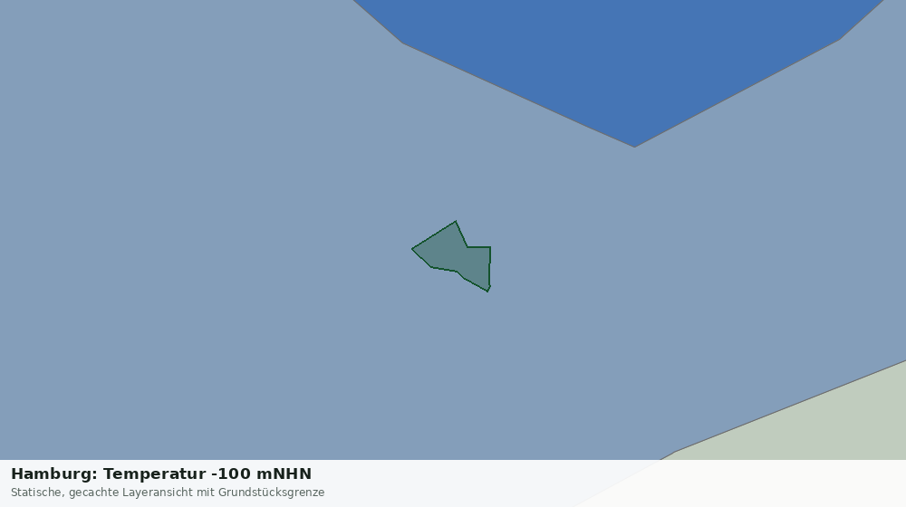 Statische Kartenansicht: Hamburg: Temperatur -100 mNHN