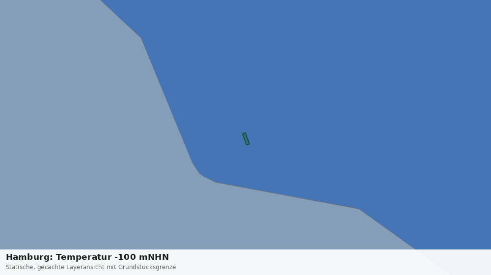 Statische Kartenansicht: Hamburg: Temperatur -100 mNHN
