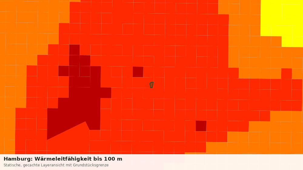 Statische Kartenansicht: Hamburg: Wärmeleitfähigkeit bis 100 m