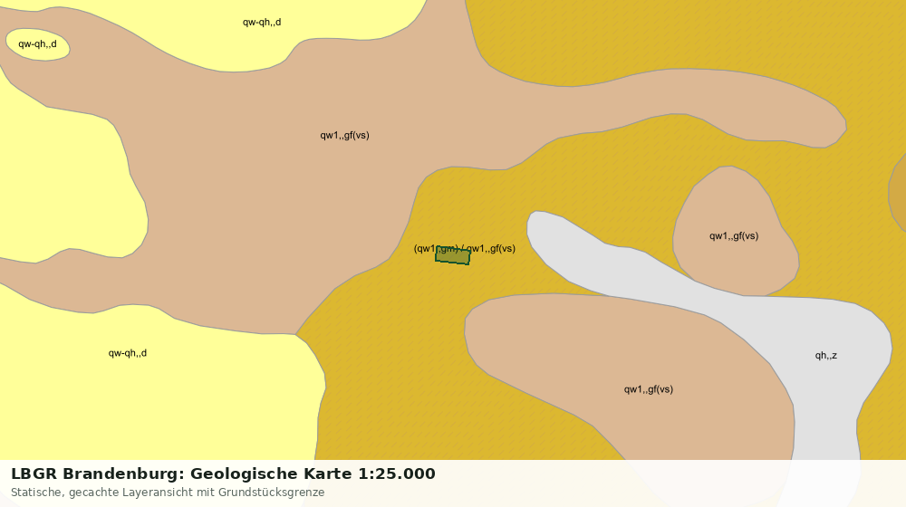 Statische Kartenansicht: LBGR Brandenburg: Geologische Karte 1:25.000