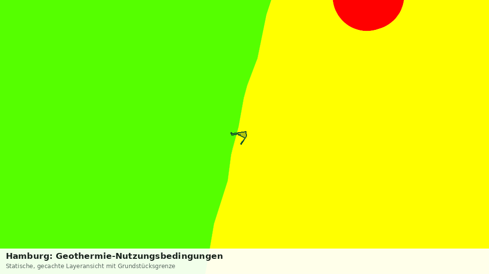 Statische Kartenansicht: Hamburg: Geothermie-Nutzungsbedingungen