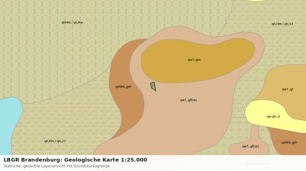 Statische Kartenansicht: LBGR Brandenburg: Geologische Karte 1:25.000