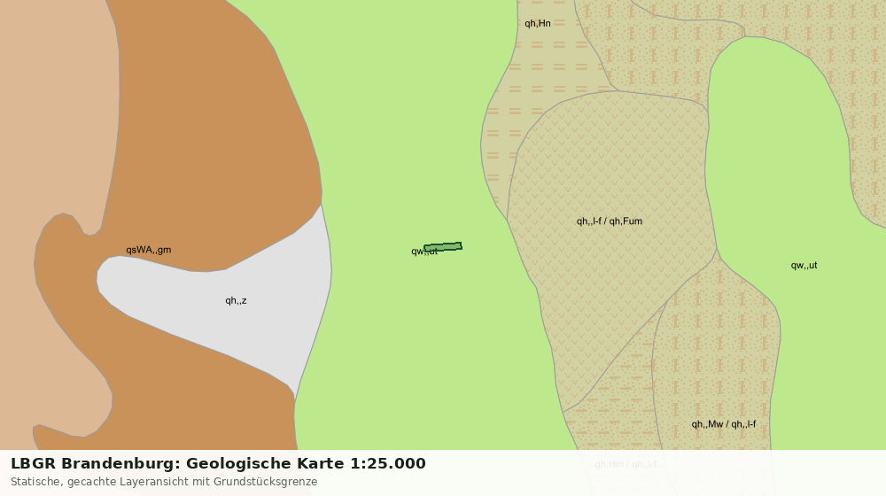 Statische Kartenansicht: LBGR Brandenburg: Geologische Karte 1:25.000