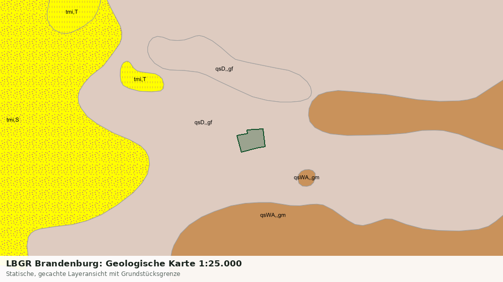 Statische Kartenansicht: LBGR Brandenburg: Geologische Karte 1:25.000