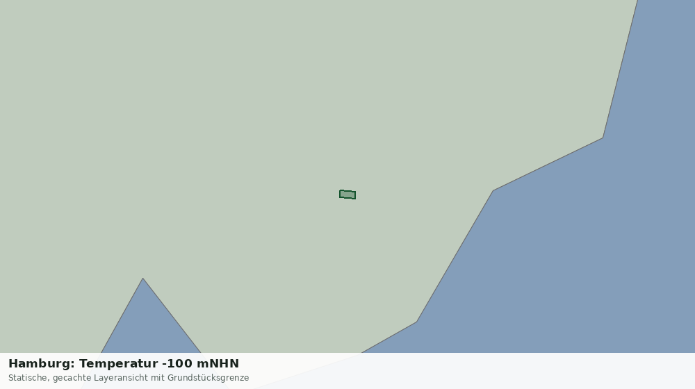 Statische Kartenansicht: Hamburg: Temperatur -100 mNHN
