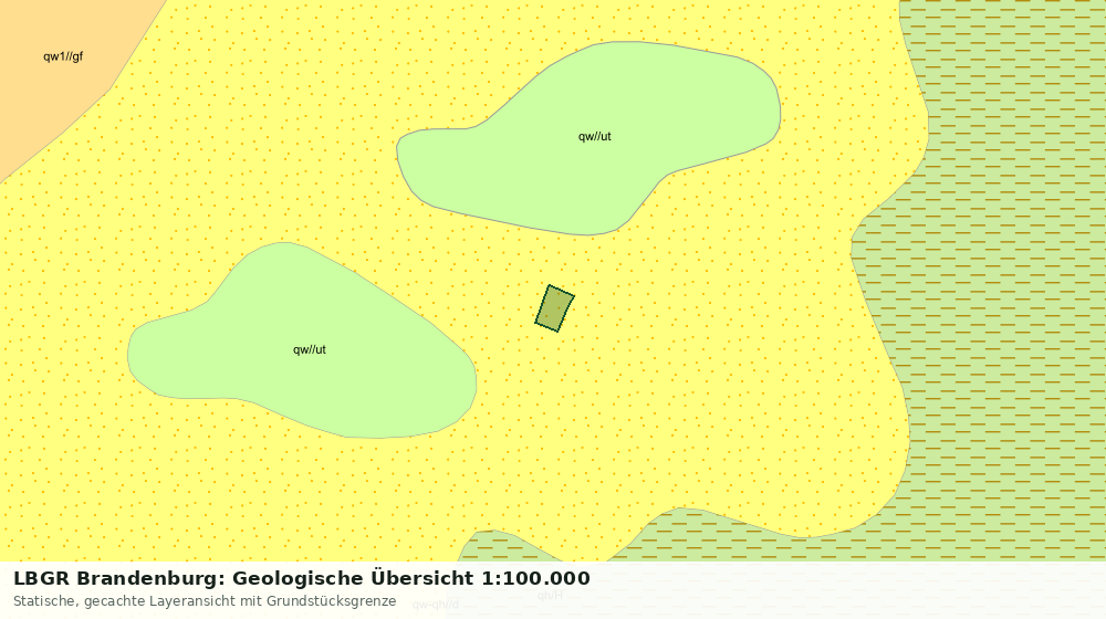 Statische Kartenansicht: LBGR Brandenburg: Geologische Übersicht 1:100.000
