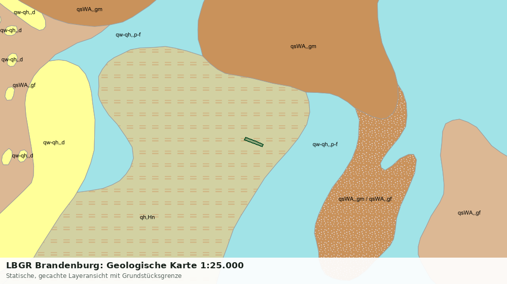 Statische Kartenansicht: LBGR Brandenburg: Geologische Karte 1:25.000