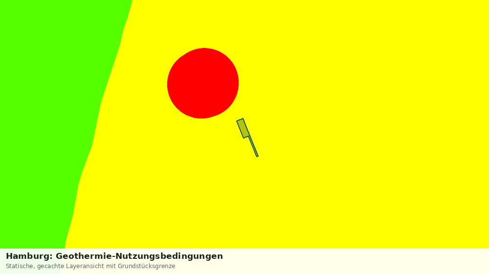 Statische Kartenansicht: Hamburg: Geothermie-Nutzungsbedingungen