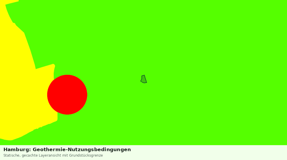 Statische Kartenansicht: Hamburg: Geothermie-Nutzungsbedingungen