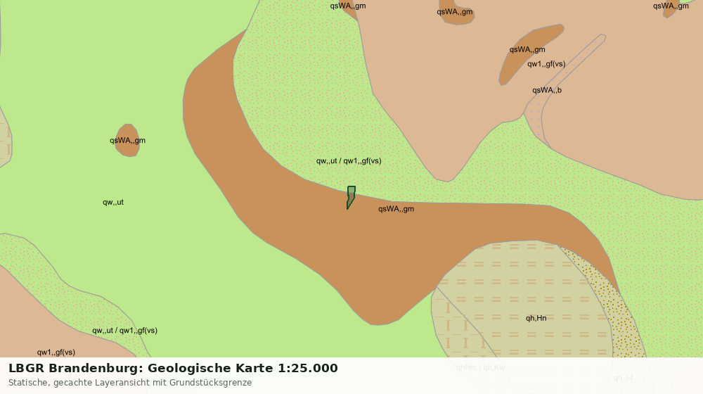 Statische Kartenansicht: LBGR Brandenburg: Geologische Karte 1:25.000