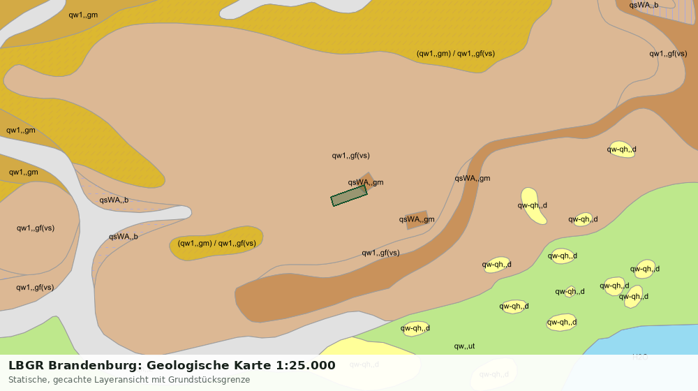 Statische Kartenansicht: LBGR Brandenburg: Geologische Karte 1:25.000