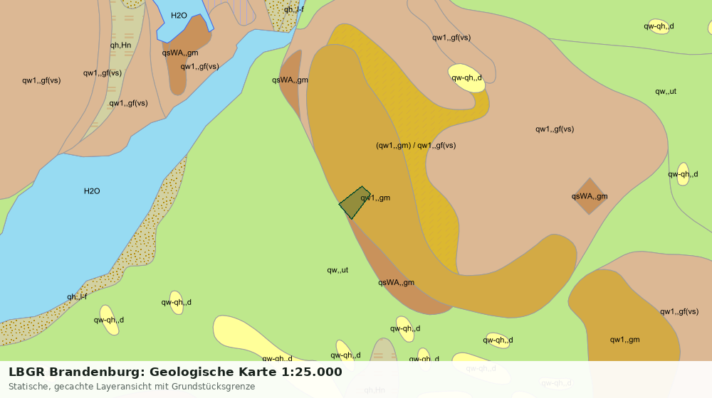 Statische Kartenansicht: LBGR Brandenburg: Geologische Karte 1:25.000