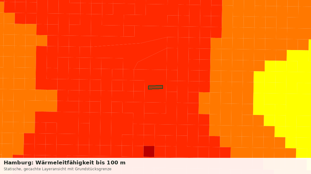 Statische Kartenansicht: Hamburg: Wärmeleitfähigkeit bis 100 m