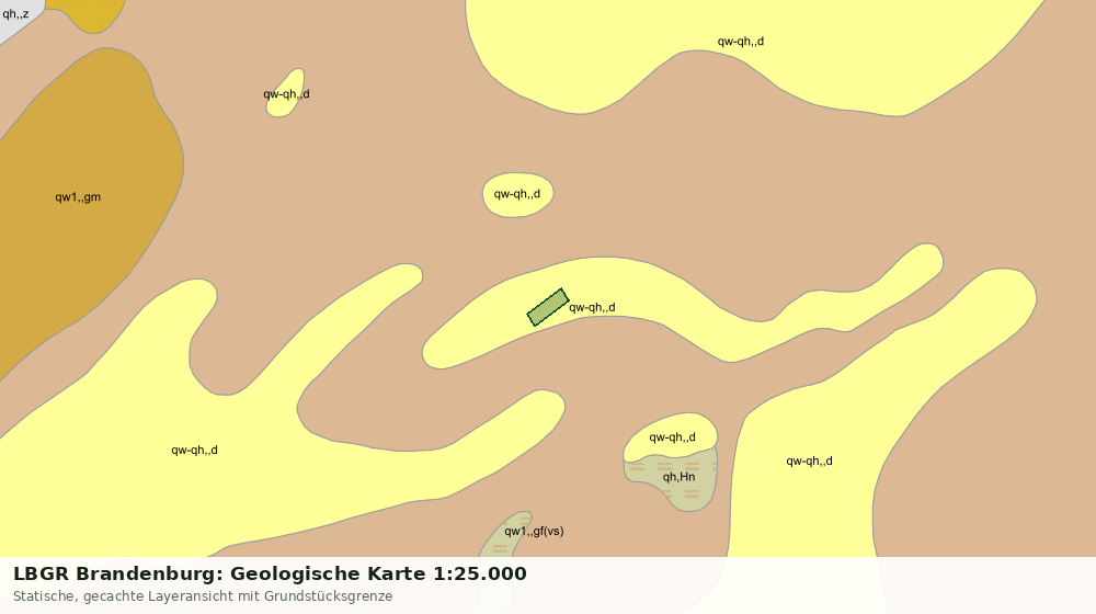 Statische Kartenansicht: LBGR Brandenburg: Geologische Karte 1:25.000