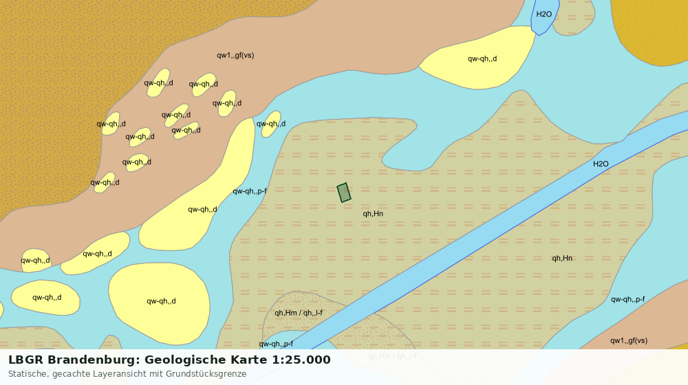 Statische Kartenansicht: LBGR Brandenburg: Geologische Karte 1:25.000