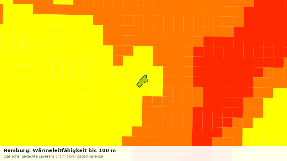 Statische Kartenansicht: Hamburg: Wärmeleitfähigkeit bis 100 m