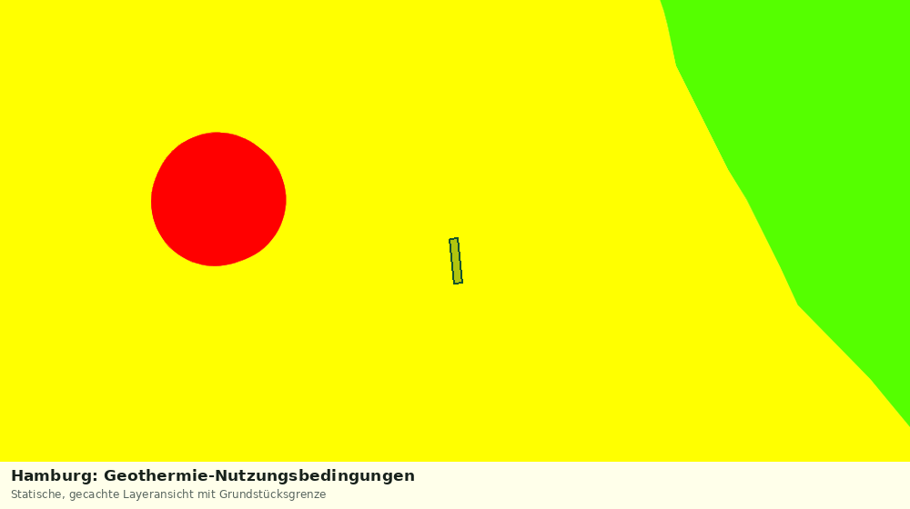 Statische Kartenansicht: Hamburg: Geothermie-Nutzungsbedingungen