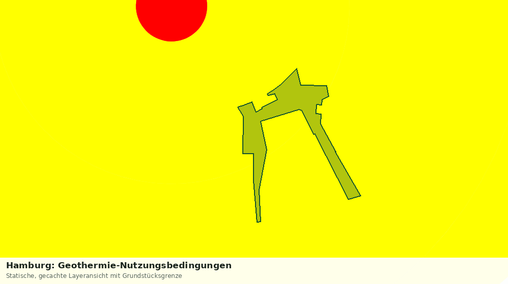 Statische Kartenansicht: Hamburg: Geothermie-Nutzungsbedingungen