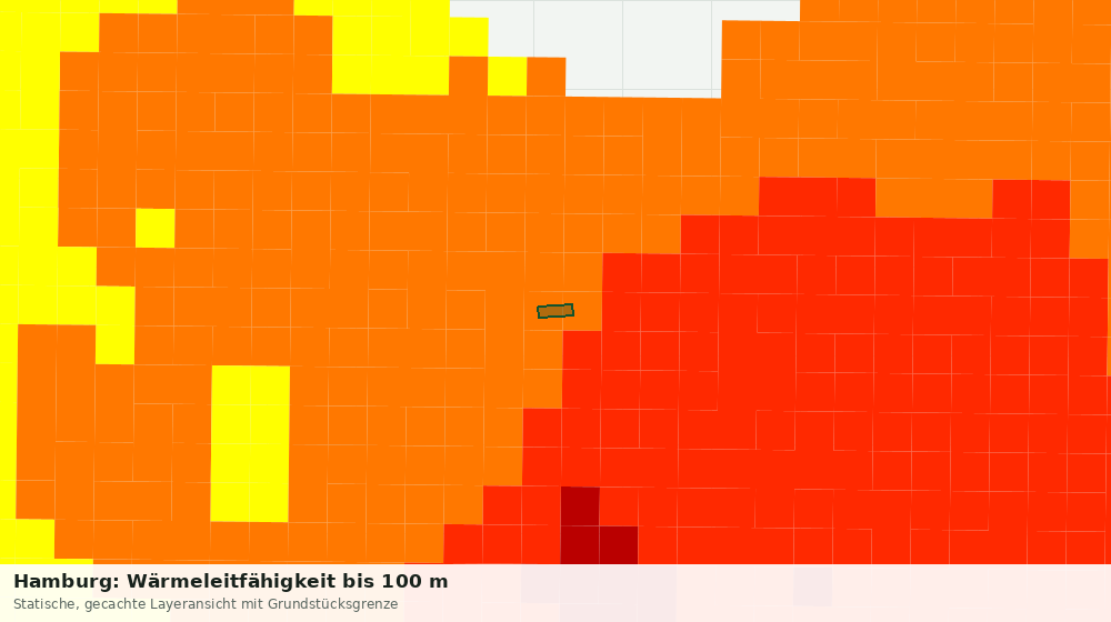 Statische Kartenansicht: Hamburg: Wärmeleitfähigkeit bis 100 m