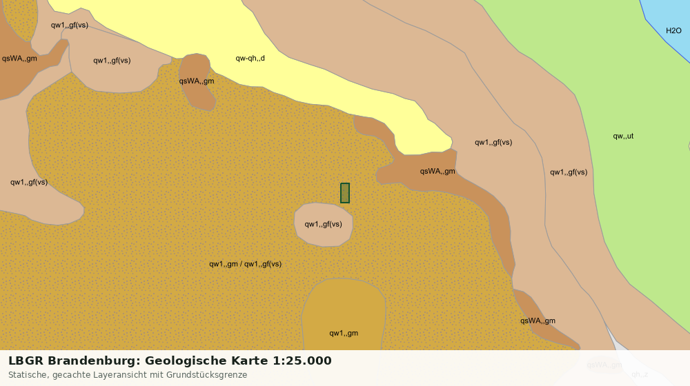 Statische Kartenansicht: LBGR Brandenburg: Geologische Karte 1:25.000
