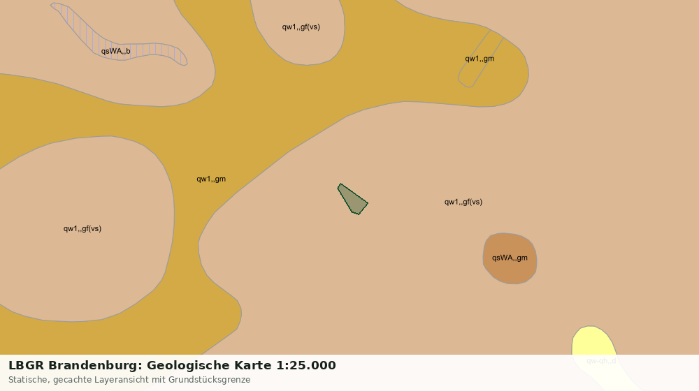 Statische Kartenansicht: LBGR Brandenburg: Geologische Karte 1:25.000