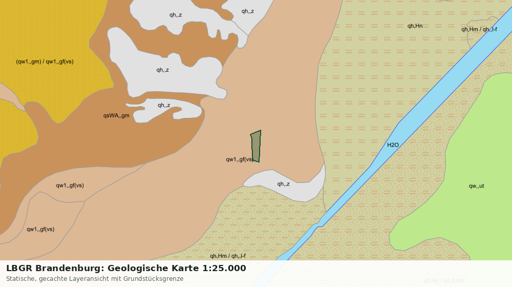 Statische Kartenansicht: LBGR Brandenburg: Geologische Karte 1:25.000