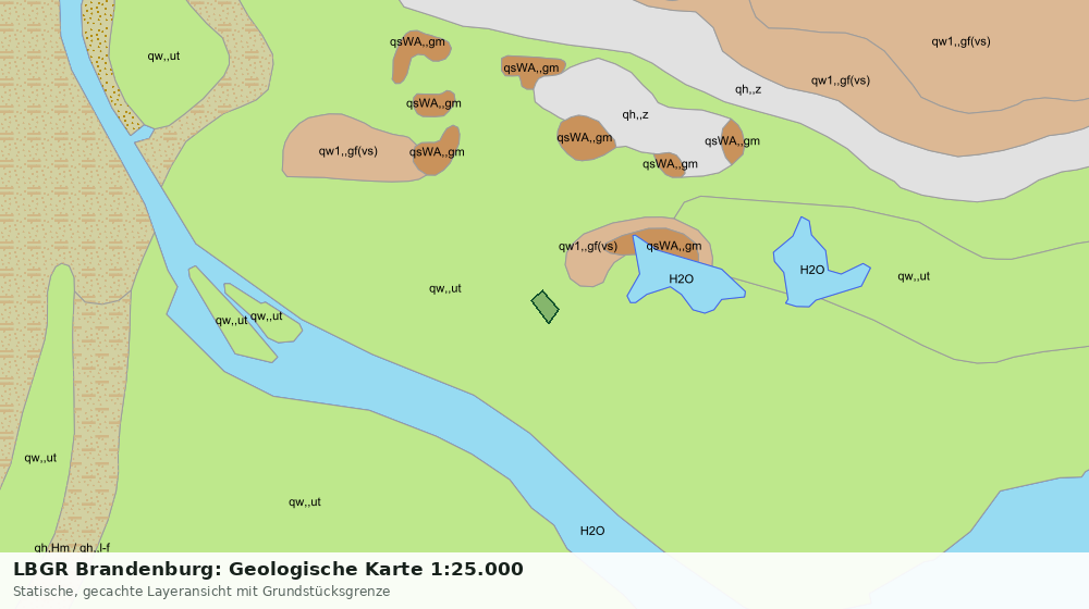 Statische Kartenansicht: LBGR Brandenburg: Geologische Karte 1:25.000