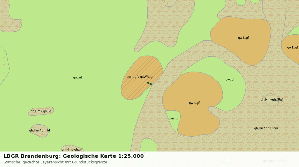 Statische Kartenansicht: LBGR Brandenburg: Geologische Karte 1:25.000
