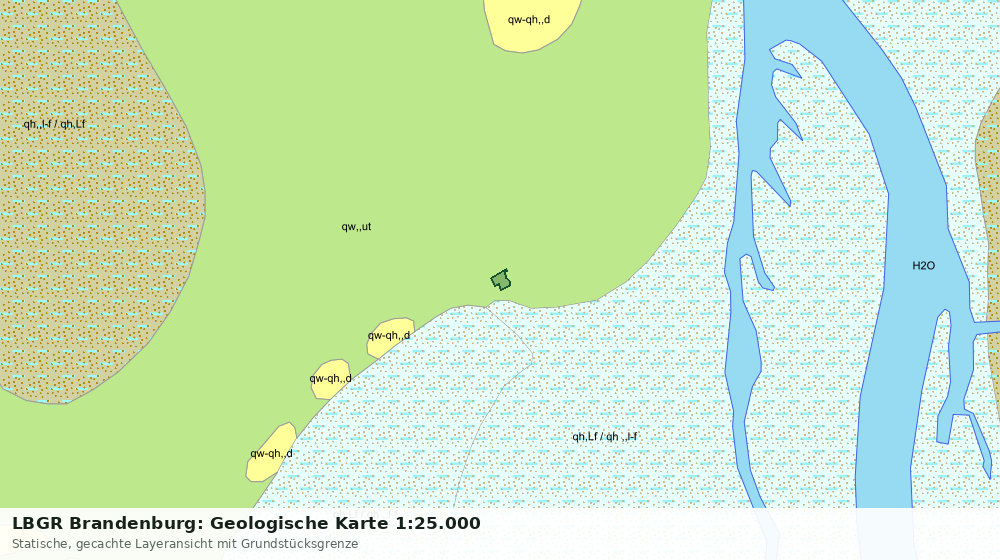 Statische Kartenansicht: LBGR Brandenburg: Geologische Karte 1:25.000