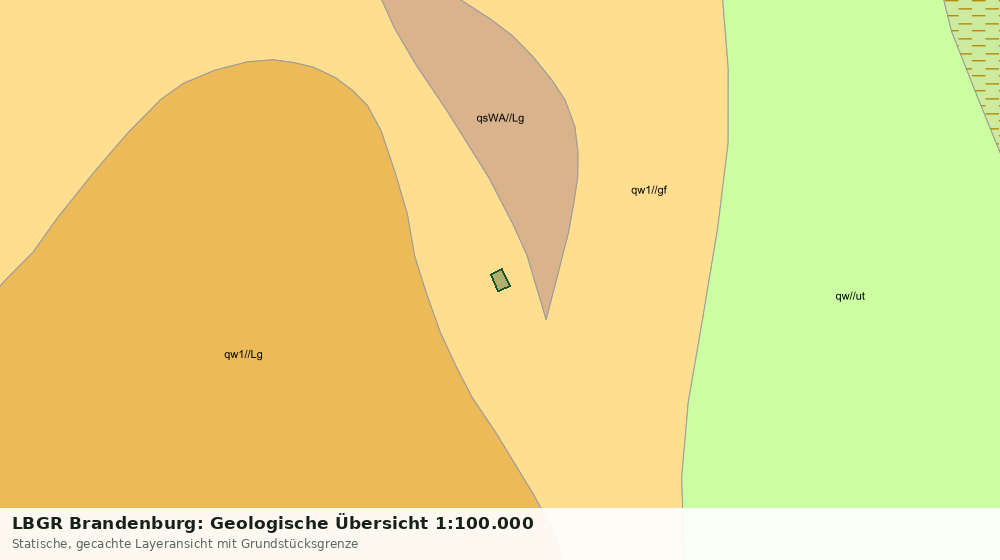 Statische Kartenansicht: LBGR Brandenburg: Geologische Übersicht 1:100.000