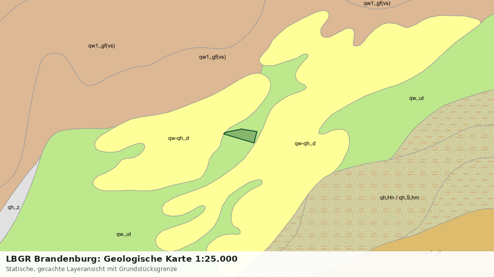 Statische Kartenansicht: LBGR Brandenburg: Geologische Karte 1:25.000