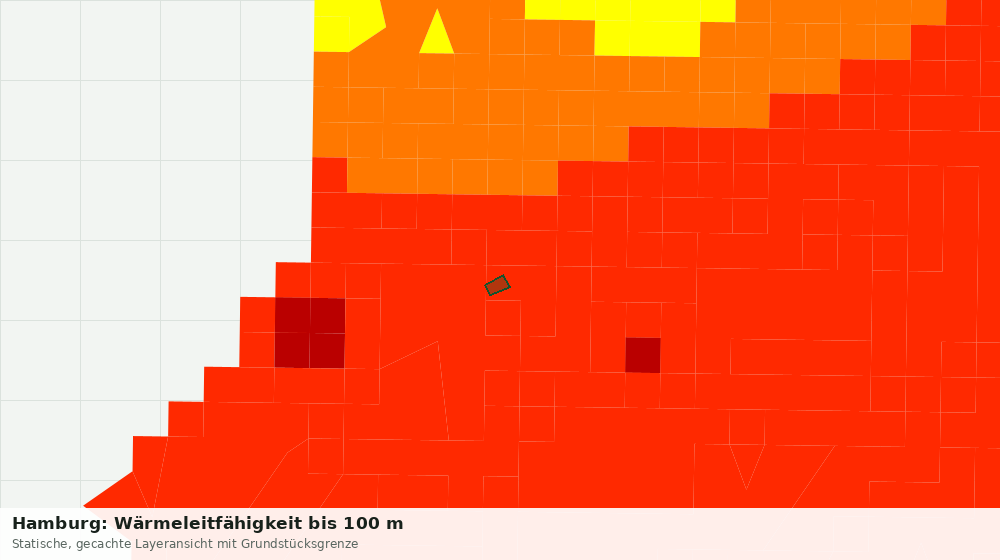 Statische Kartenansicht: Hamburg: Wärmeleitfähigkeit bis 100 m