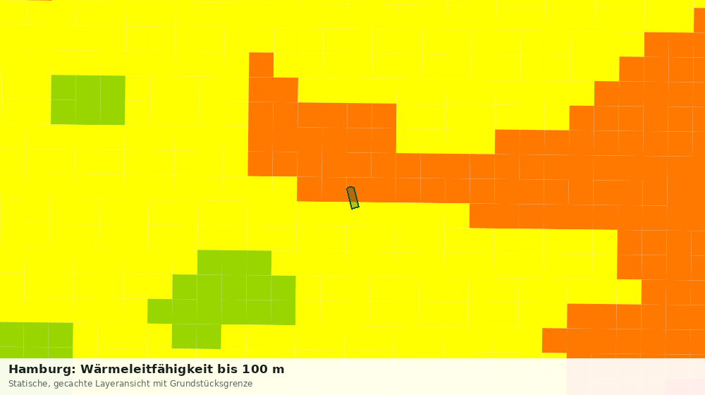 Statische Kartenansicht: Hamburg: Wärmeleitfähigkeit bis 100 m