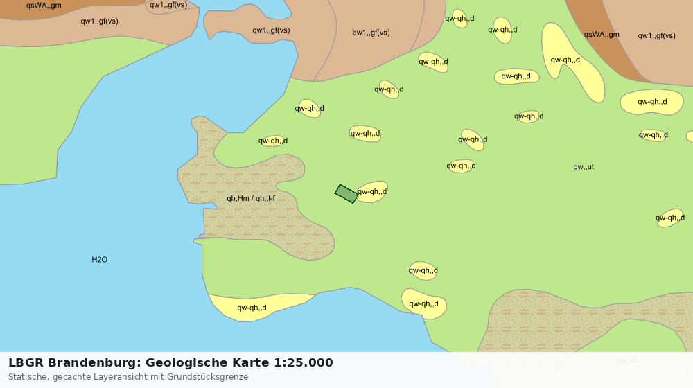 Statische Kartenansicht: LBGR Brandenburg: Geologische Karte 1:25.000