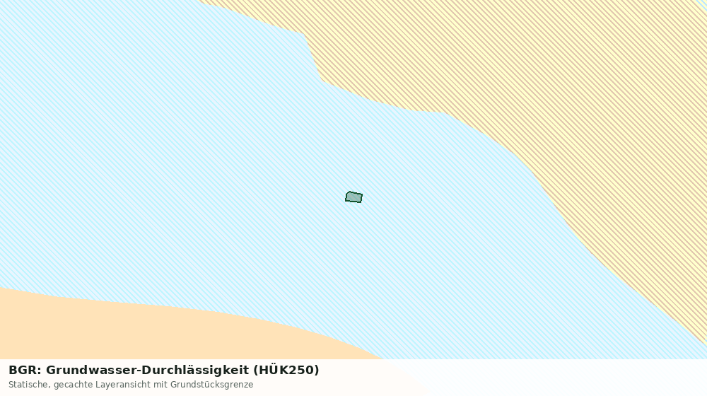 Statische Kartenansicht: BGR: Grundwasser-Durchlässigkeit (HÜK250)