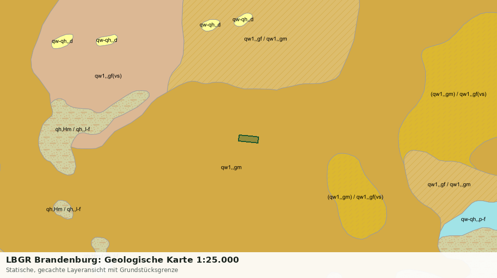 Statische Kartenansicht: LBGR Brandenburg: Geologische Karte 1:25.000