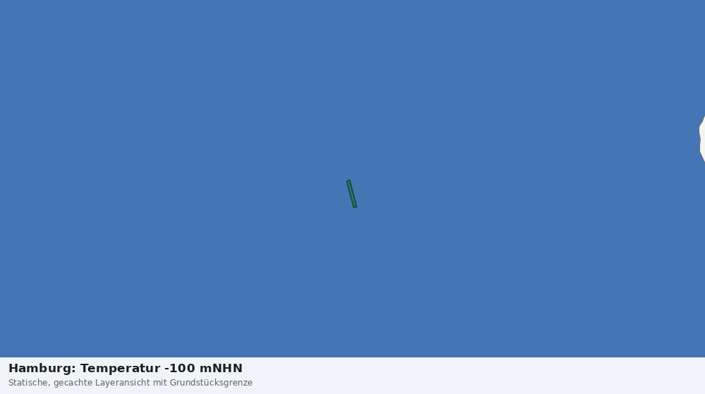 Statische Kartenansicht: Hamburg: Temperatur -100 mNHN