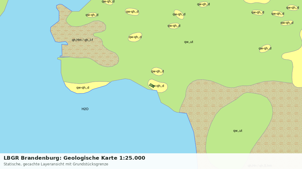 Statische Kartenansicht: LBGR Brandenburg: Geologische Karte 1:25.000
