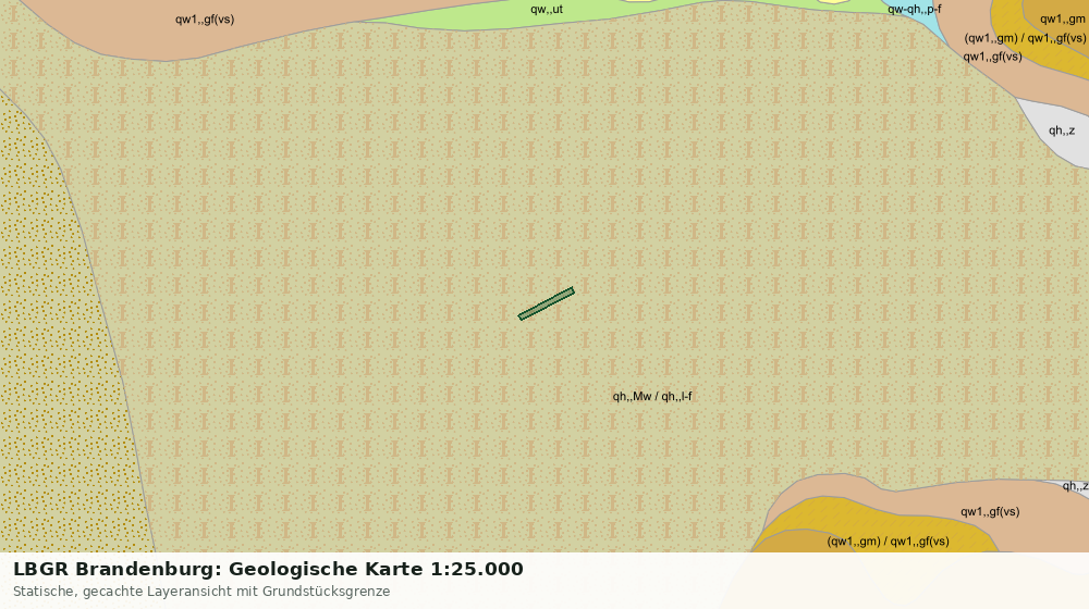 Statische Kartenansicht: LBGR Brandenburg: Geologische Karte 1:25.000
