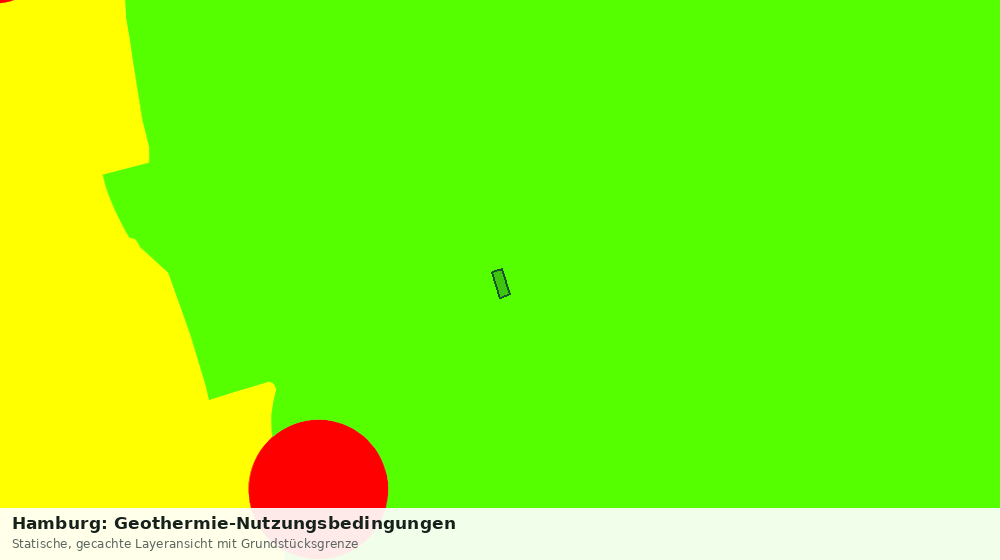 Statische Kartenansicht: Hamburg: Geothermie-Nutzungsbedingungen
