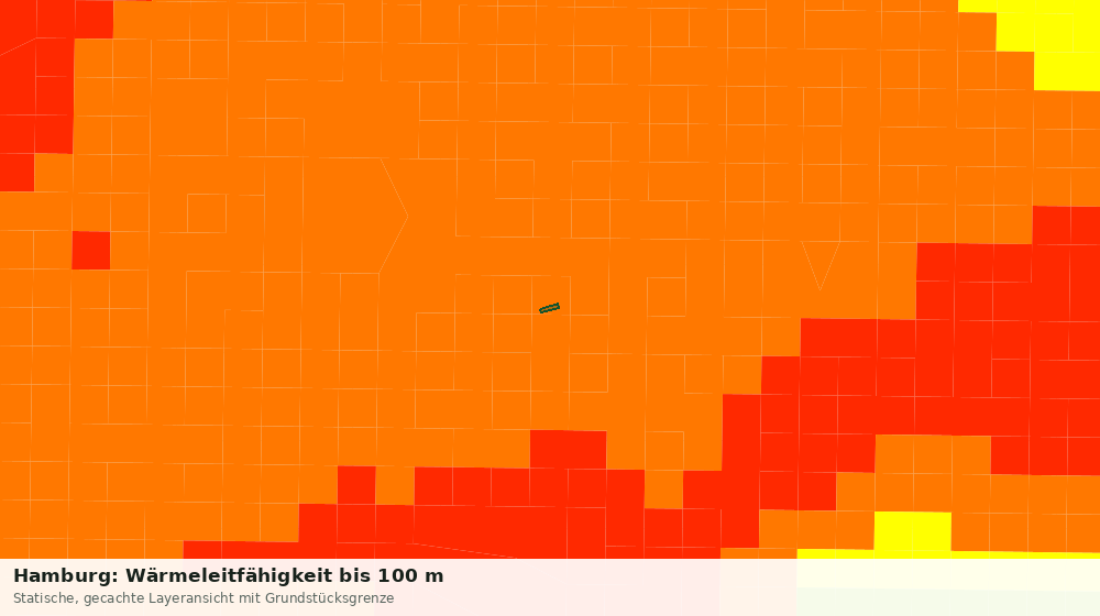 Statische Kartenansicht: Hamburg: Wärmeleitfähigkeit bis 100 m